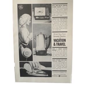 Vintage 1961 General Electric GE Vacation & Travel Ad Advertisement